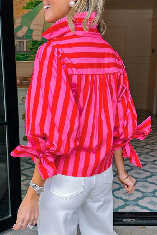 Red Stripe Blouse