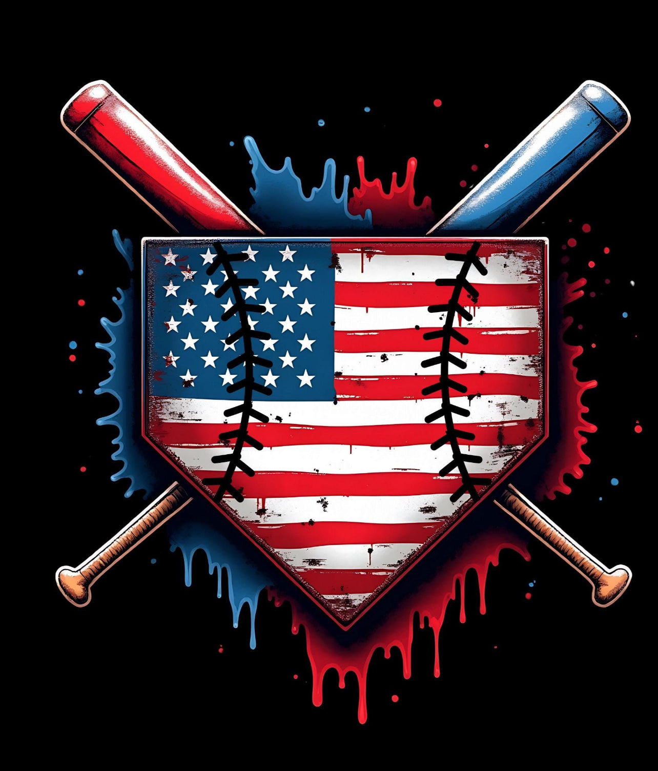 Red White & Blue Drip