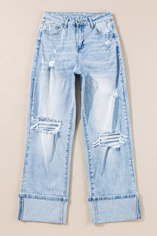 Distressed Denim Wash Jeans
