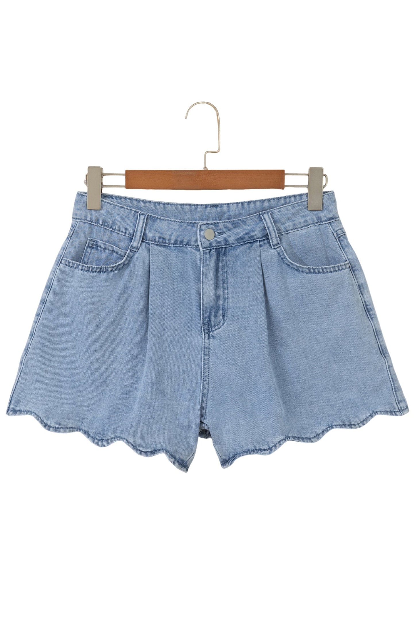 Scalloped Trim Shorts