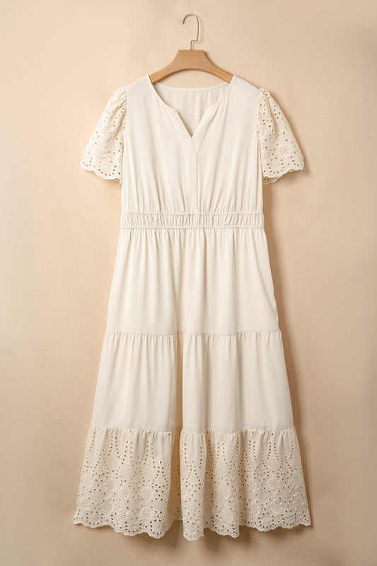 Eyelet Patchwork Dress