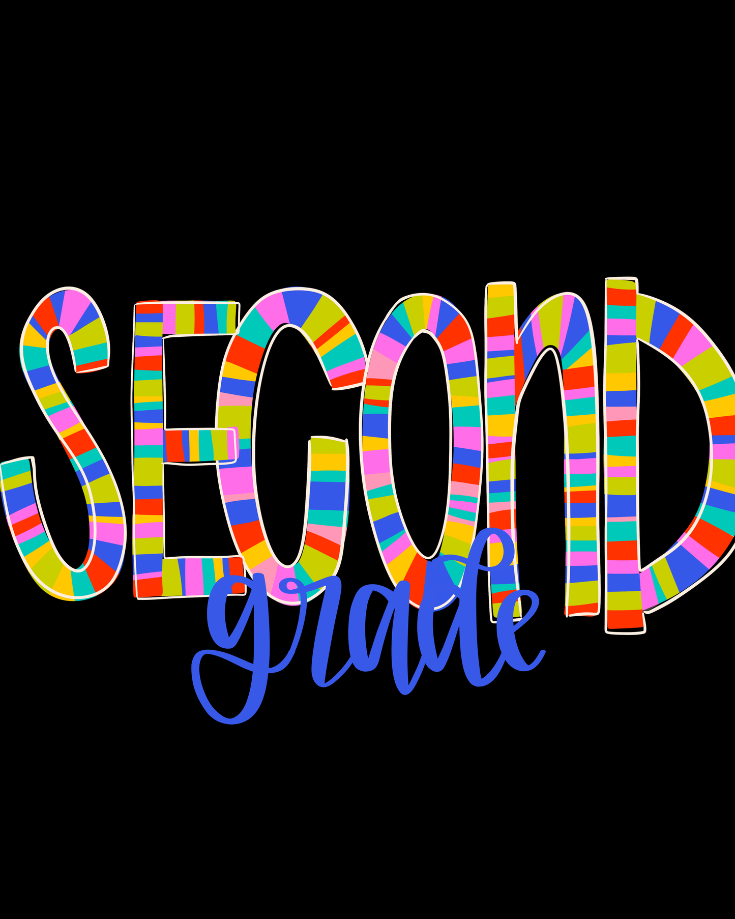 Custom Bright Stripe Font Tee