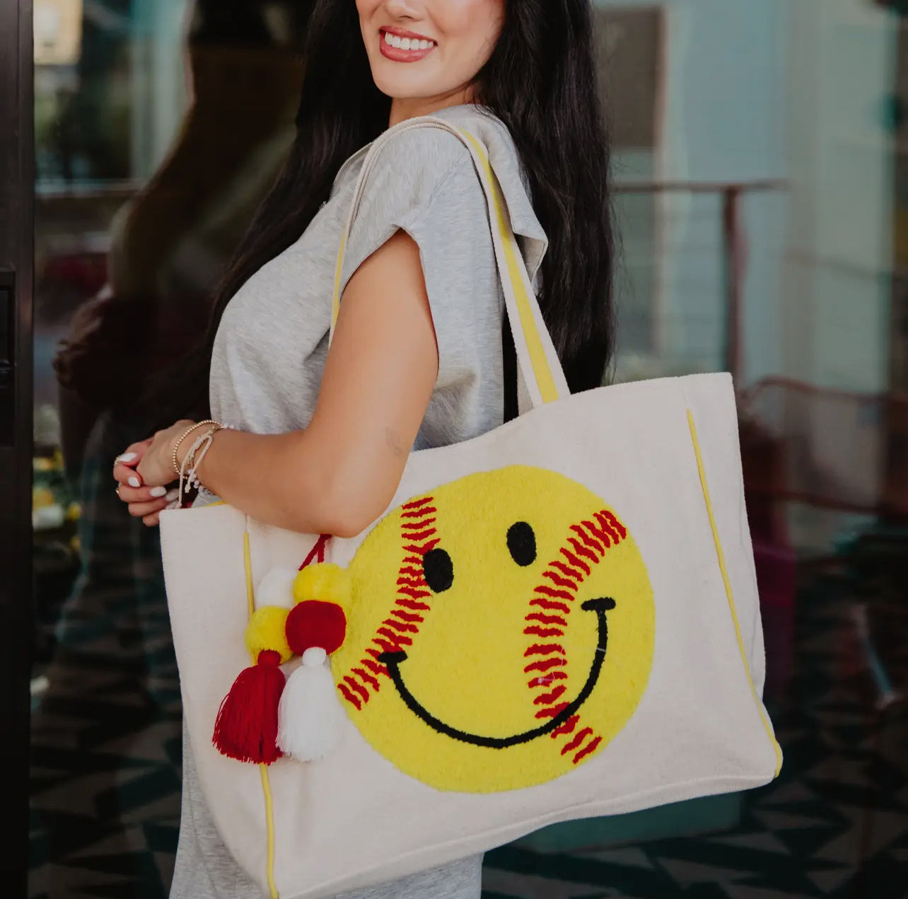 Softball + Baseball Tassel Bagg