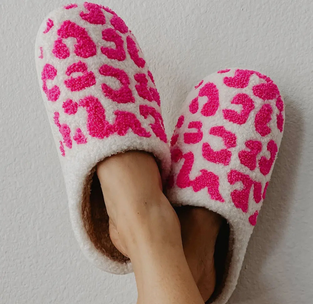 Hot Pink Leopard Slippers