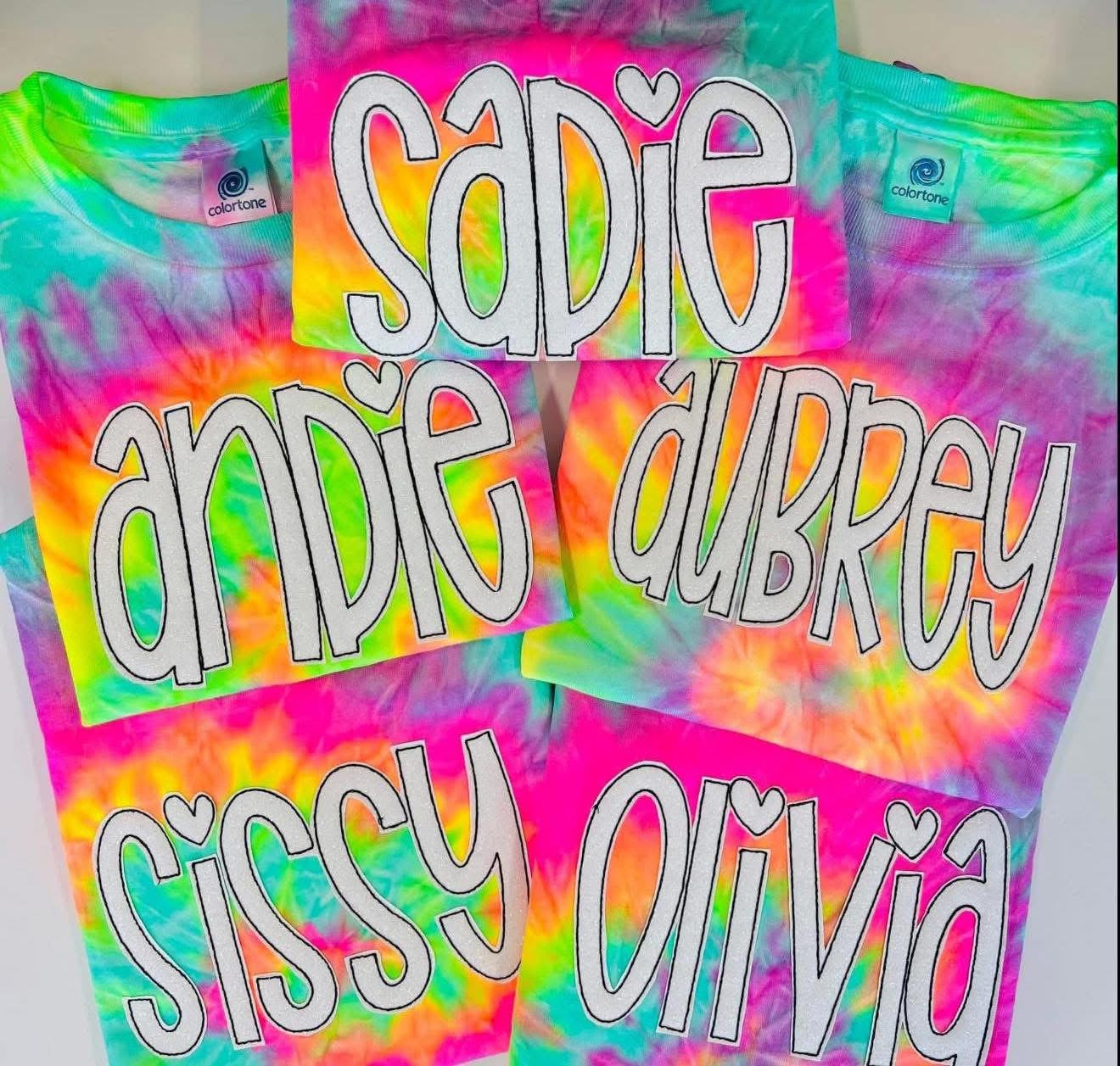 Tie Dye Name Tees