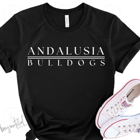 Simple Mascot on Black Tee