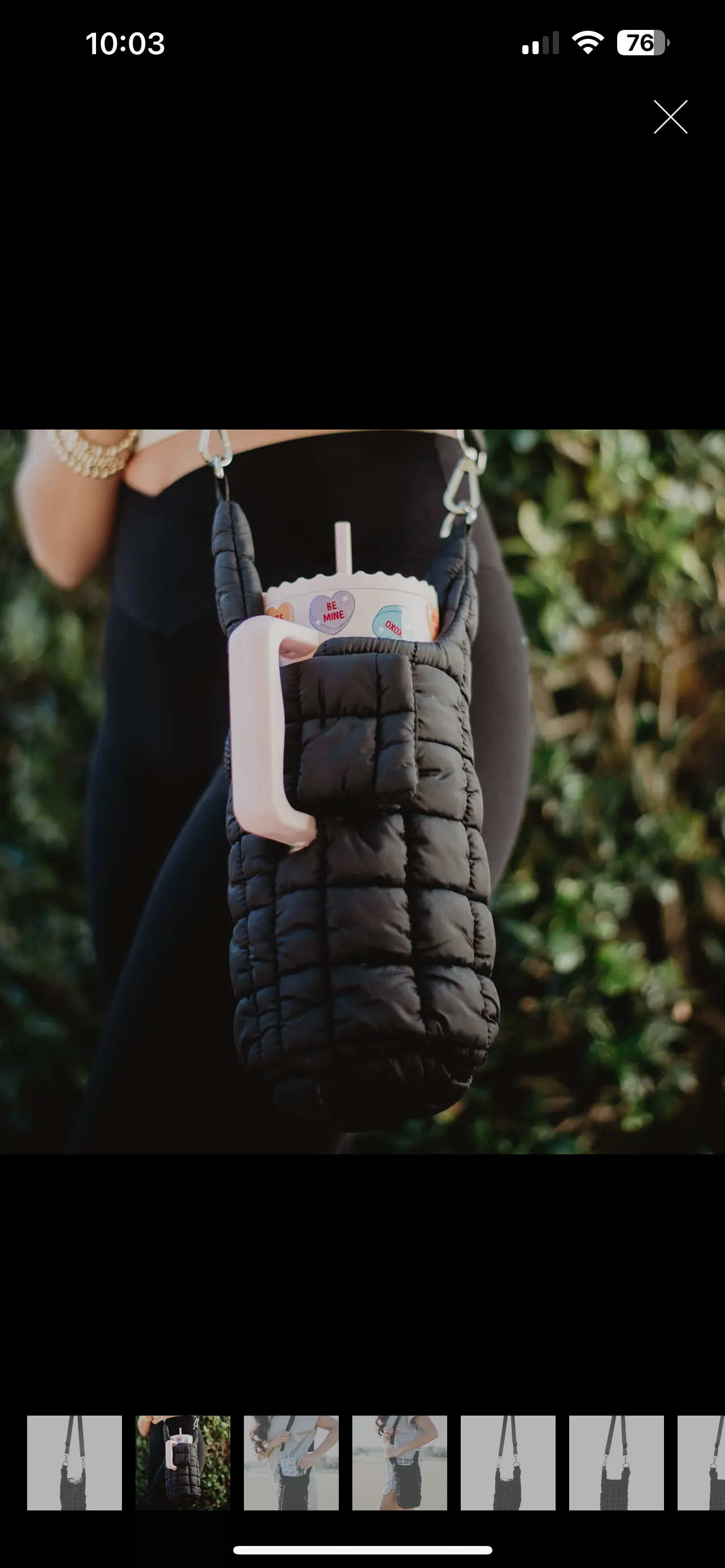 Quilted Tumbler Carrier Bag