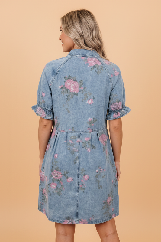 The Floral Button Down Dress