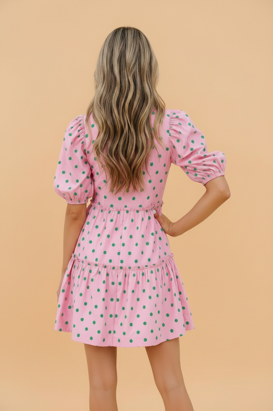 Short Sleeve Tiered Dress