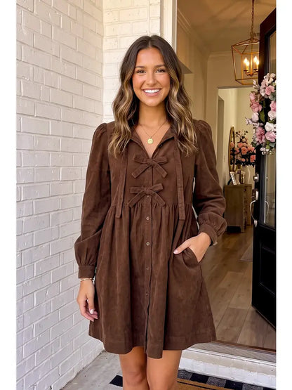 Sweetheart Corduroy Dress