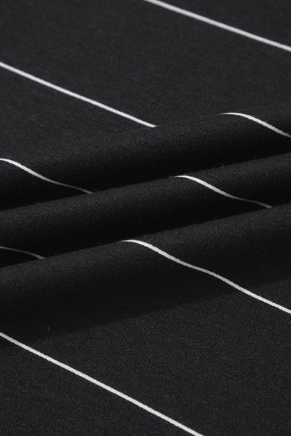 Black Stripe Short Set