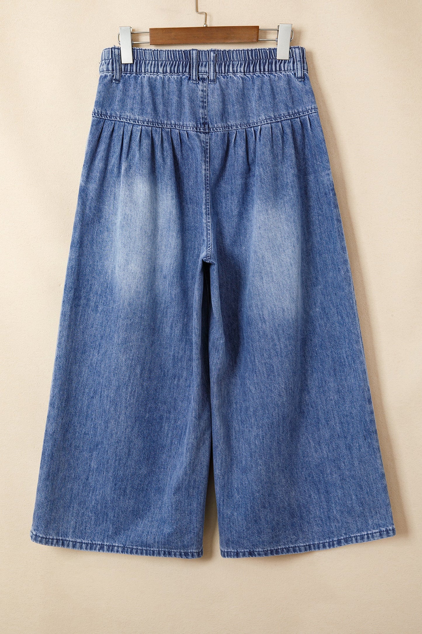 Pleated Cropped Wide Leg Pants