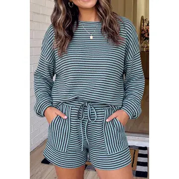 Cozy Stripe Knit Set