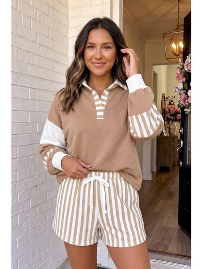 Stripe Polo Set