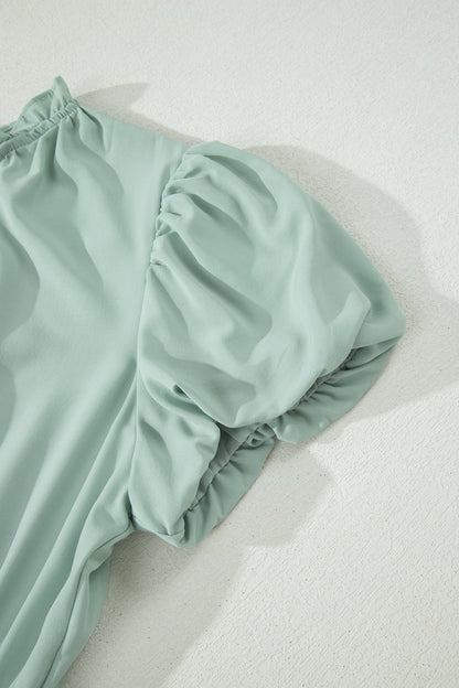 Puff Sleeve Tiered Maxi Dress