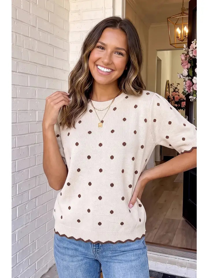 The Dottie Scalloped Top