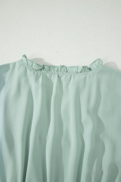 Puff Sleeve Tiered Maxi Dress