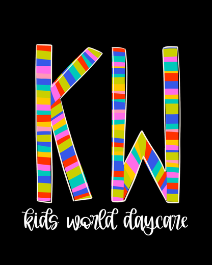 Custom Bright Stripe Font Tee