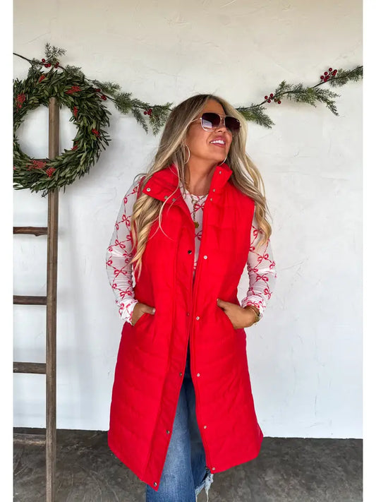 Kendall Long Puffer Vest