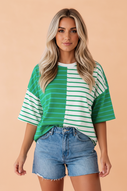 Stripe Colorblock Tee