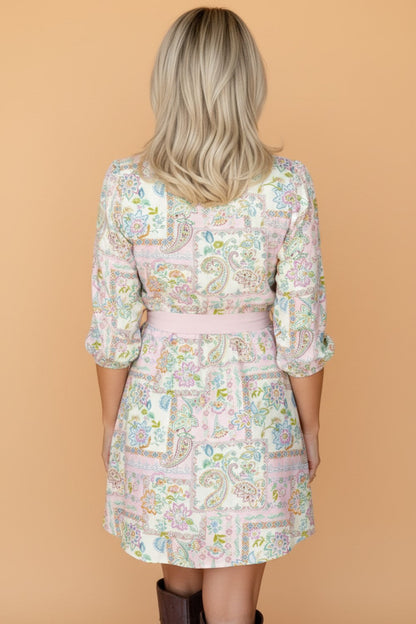 Boho Belted Mini Dress