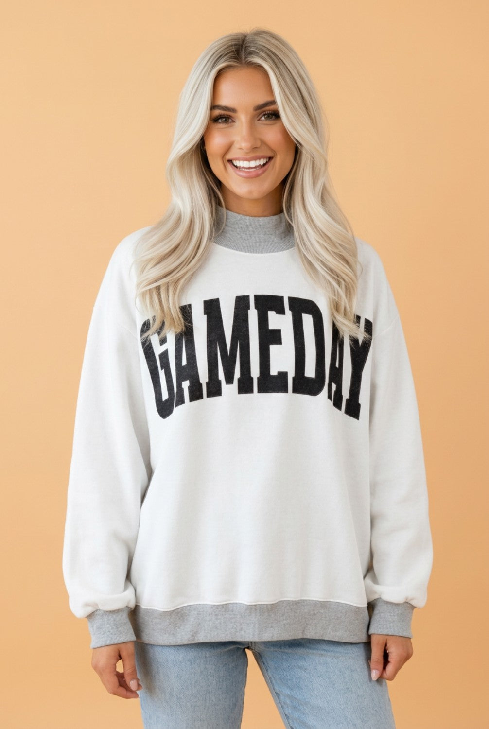 GAMEDAY/FOOTBALL Reversible Mock Neck Sweatshirt