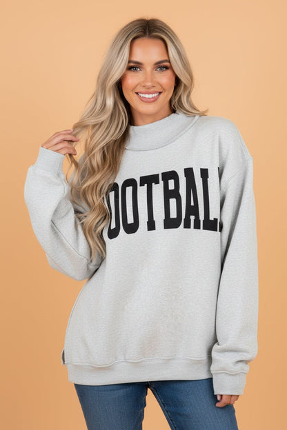GAMEDAY/FOOTBALL Reversible Mock Neck Sweatshirt
