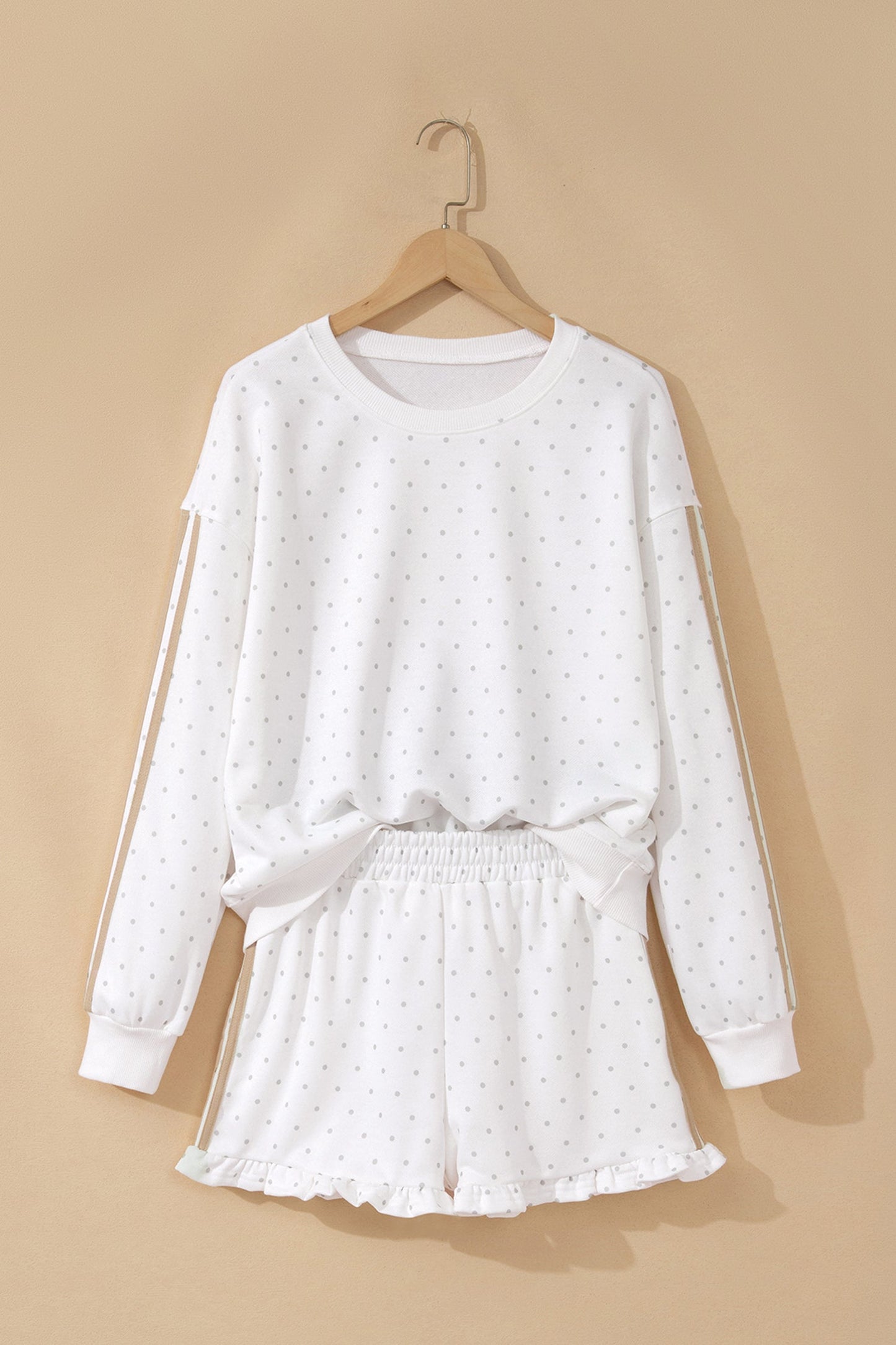 Polka Dot Side Stripe Detail Set