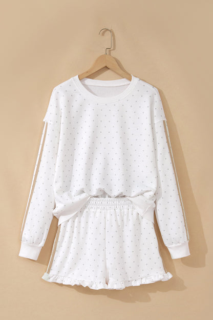 Polka Dot Side Stripe Detail Set