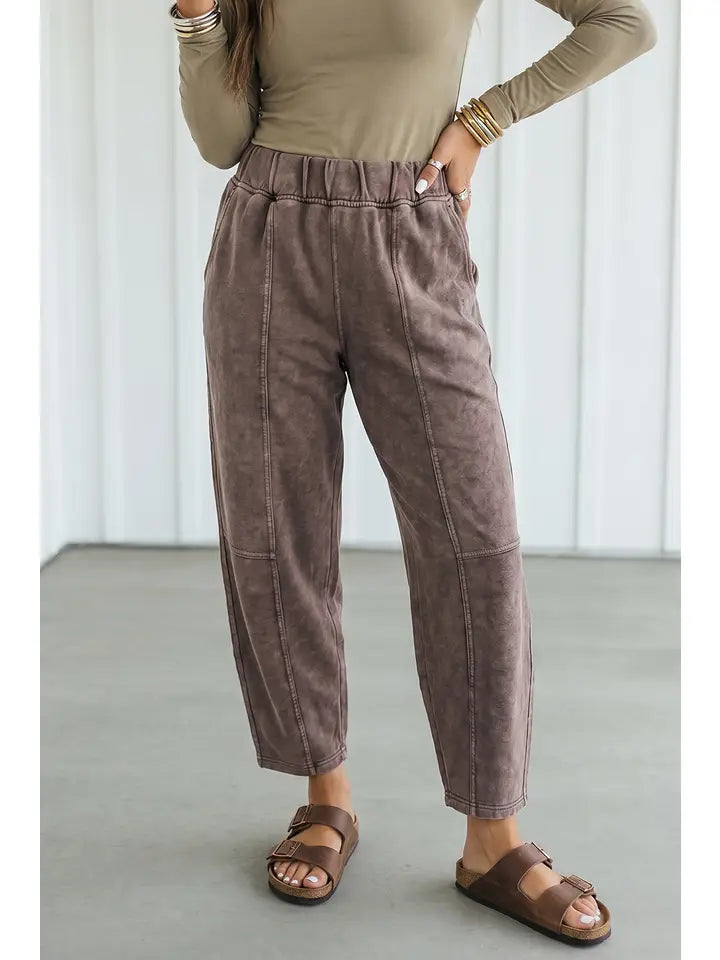 Mineral Wash Barrel Pants