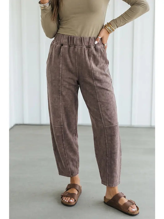 Mineral Wash Barrel Pants