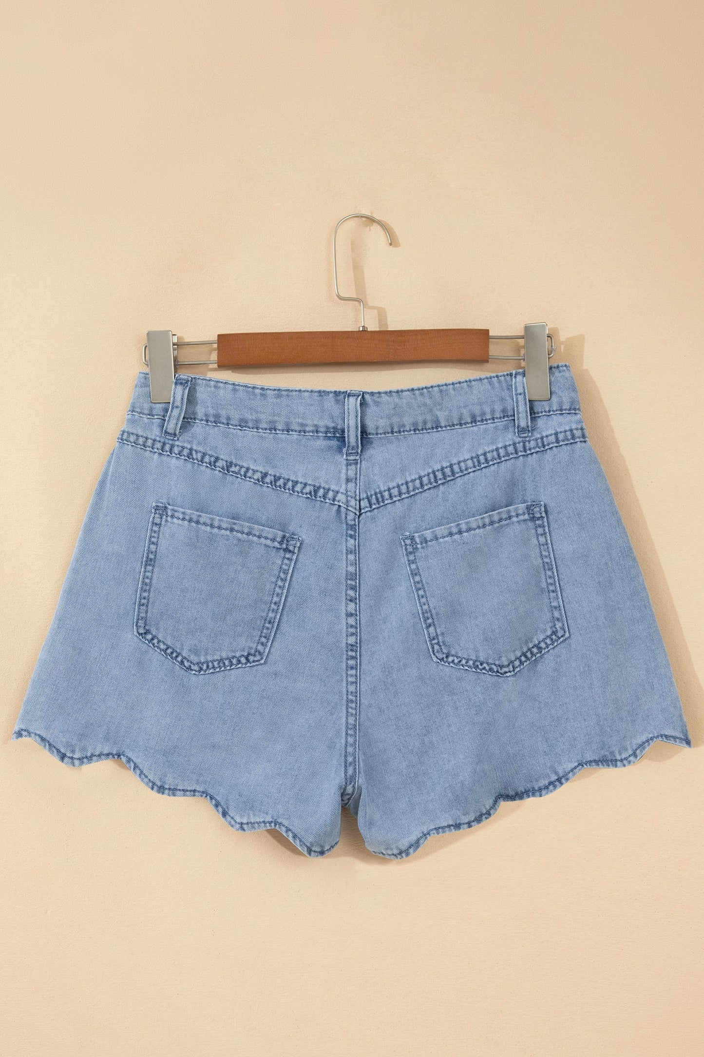 Scalloped Trim Shorts