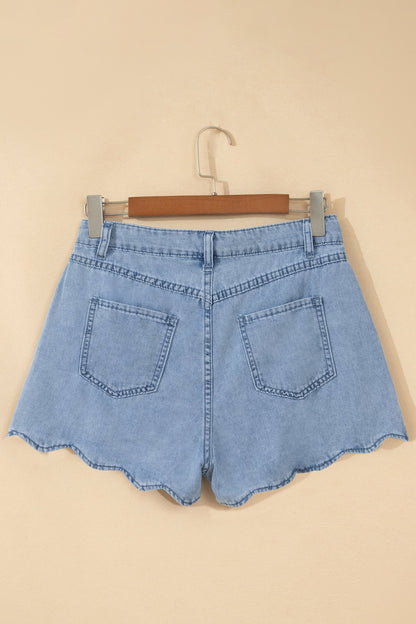 Scalloped Trim Shorts