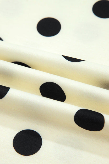Polka Dot Mock Neck