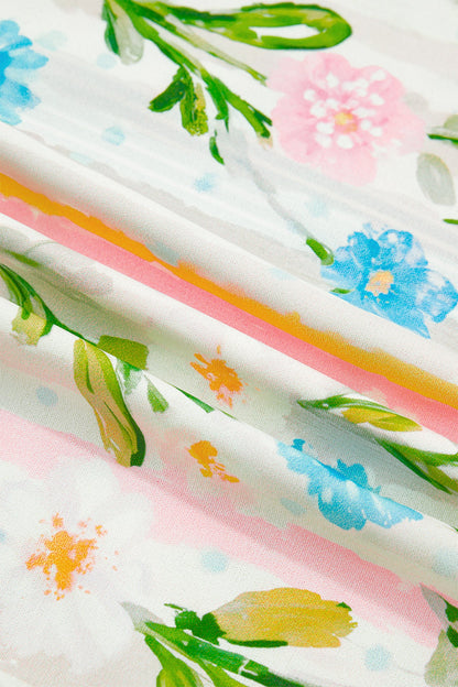 Floral Trim Dress