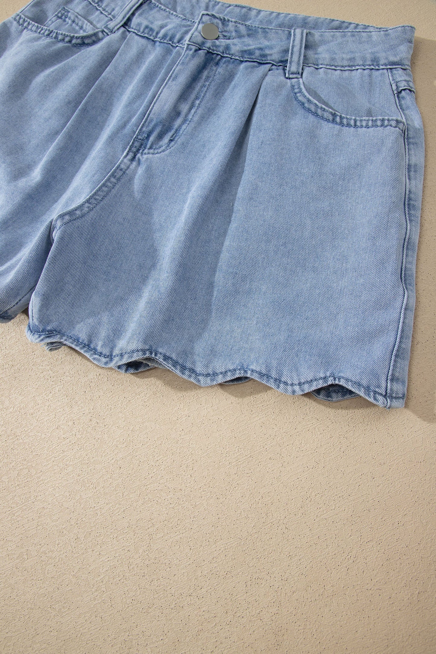 Scalloped Trim Shorts