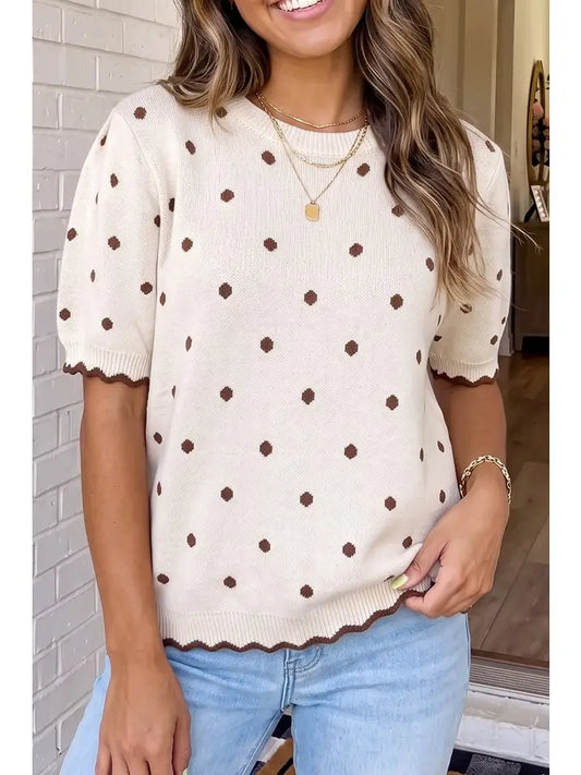 The Dottie Scalloped Top