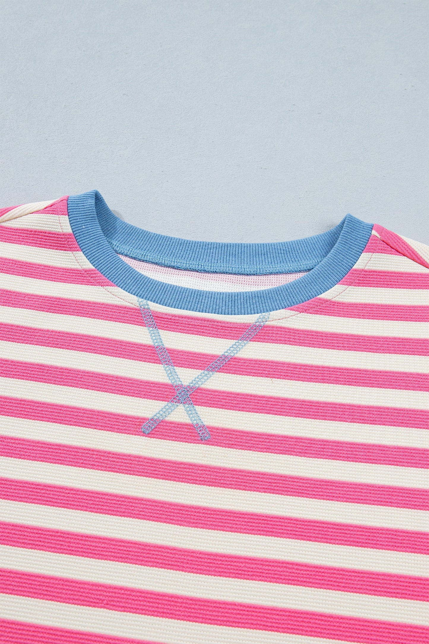 Stripe Contrast Patchwork Tee