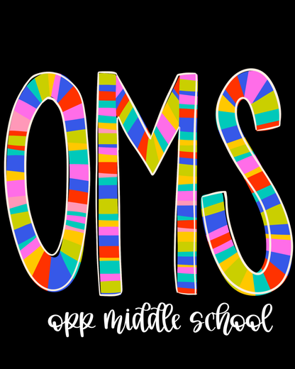 Custom Bright Stripe Font Tee