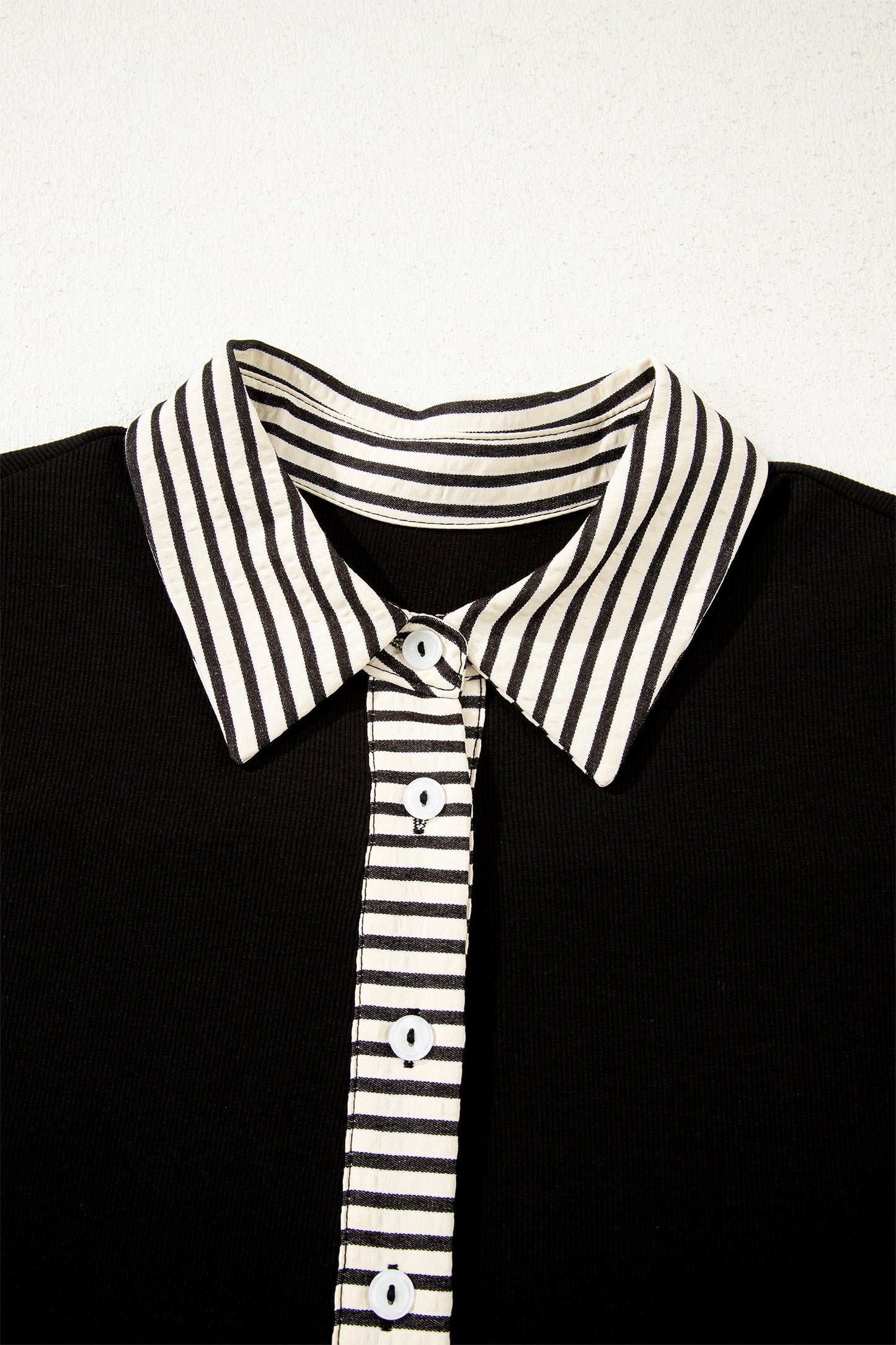 Stripe Polo Collar Dress