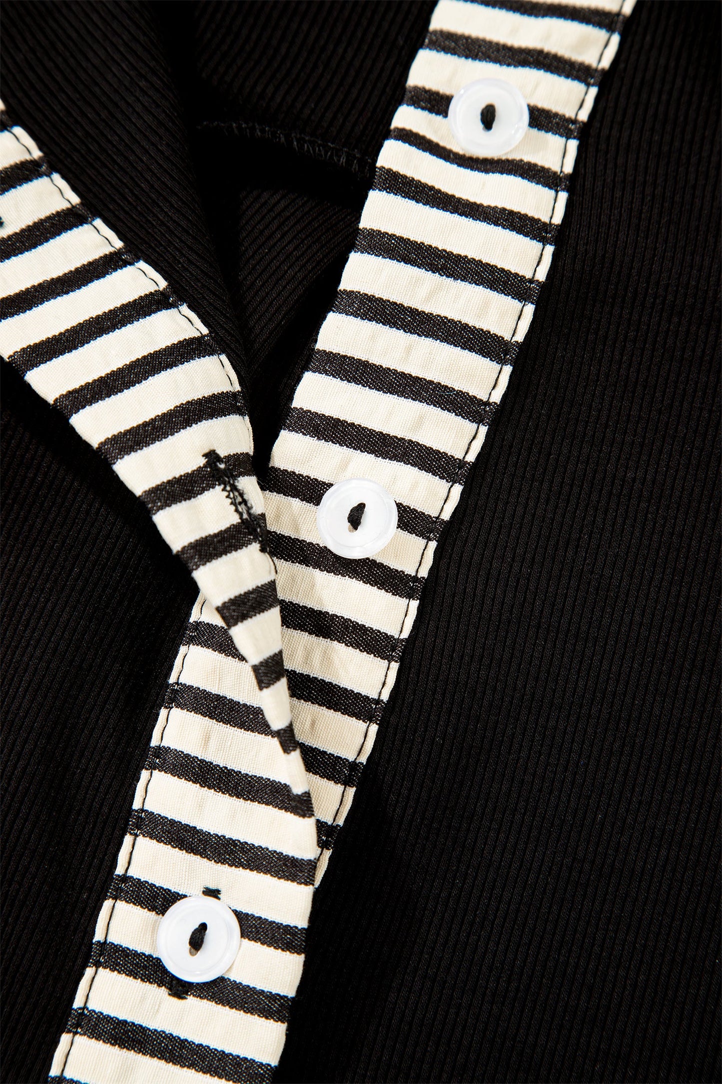 Stripe Polo Collar Dress