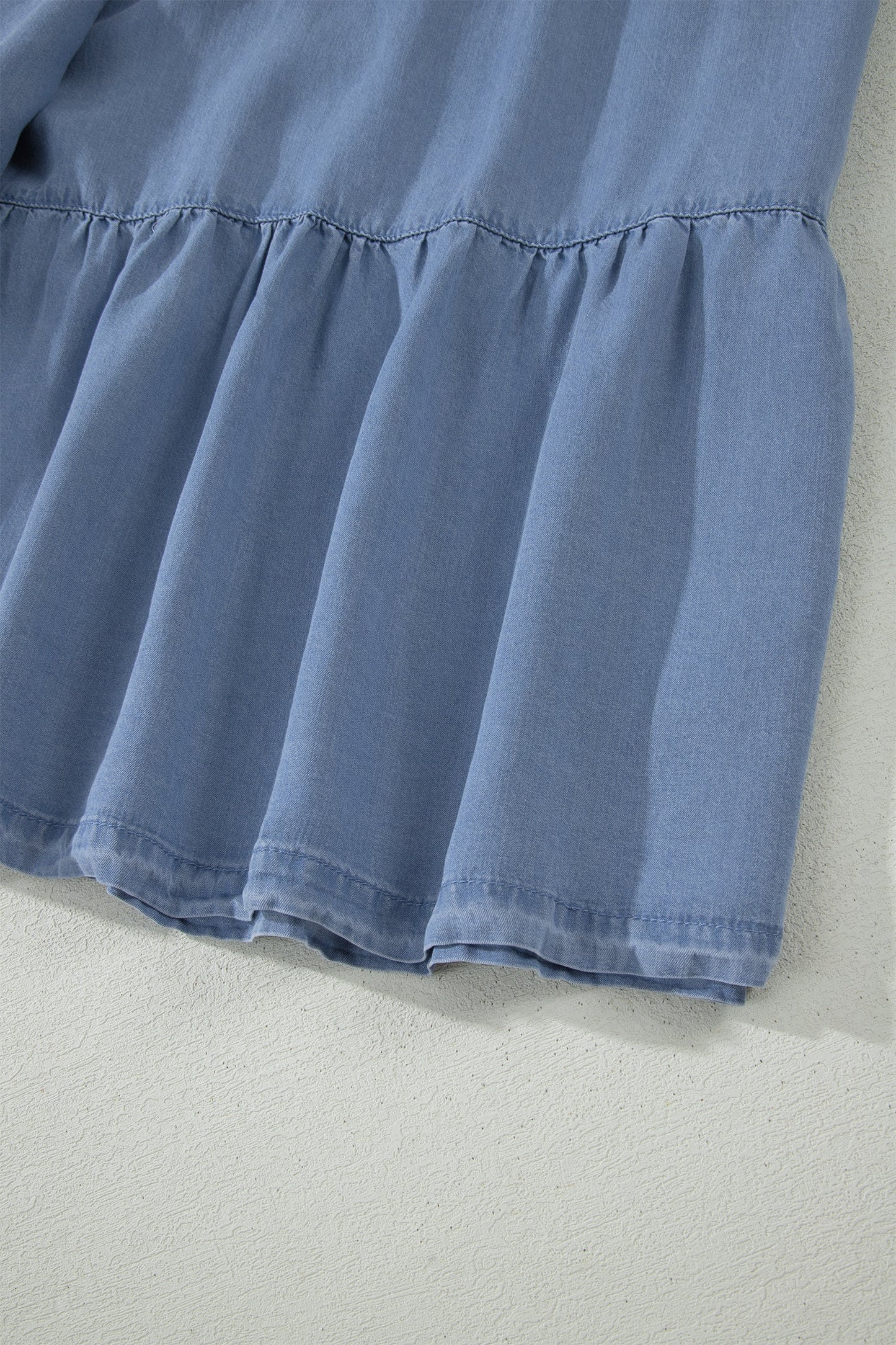 Denim Ruffle Skirt