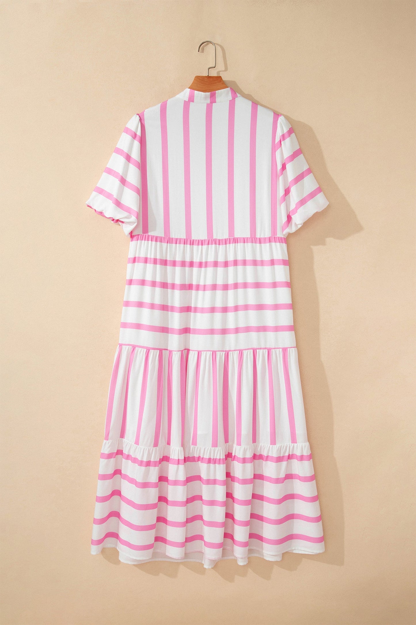 Plus Size Stripe Tiered Dress