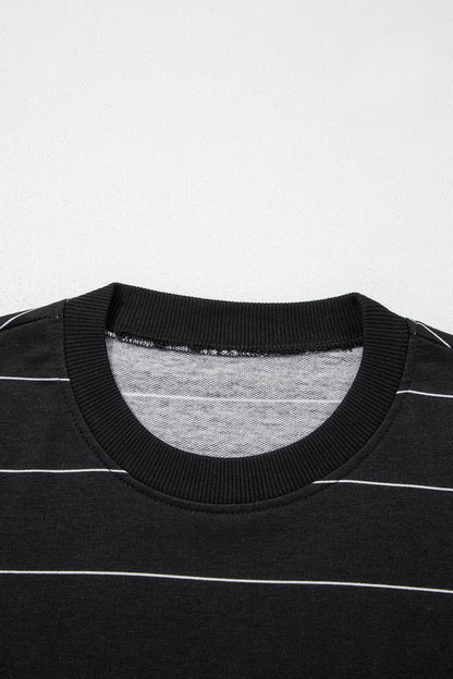 Black Stripe Short Set
