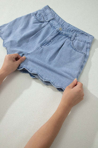 Scalloped Trim Shorts