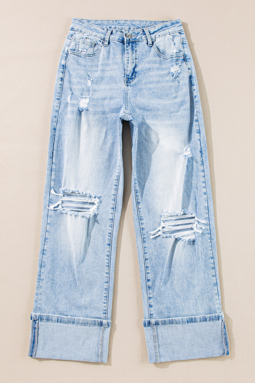 Distressed Denim Wash Jeans