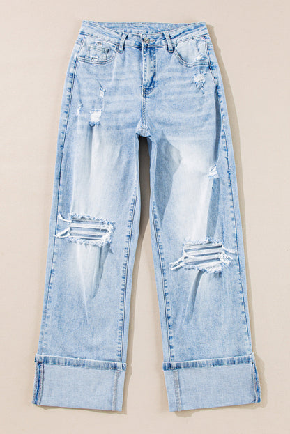 Distressed Denim Wash Jeans