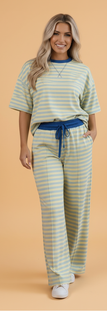 Comfy Stripe Pant Set