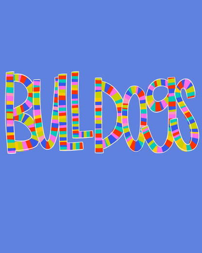 Custom Bright Stripe Font Tee