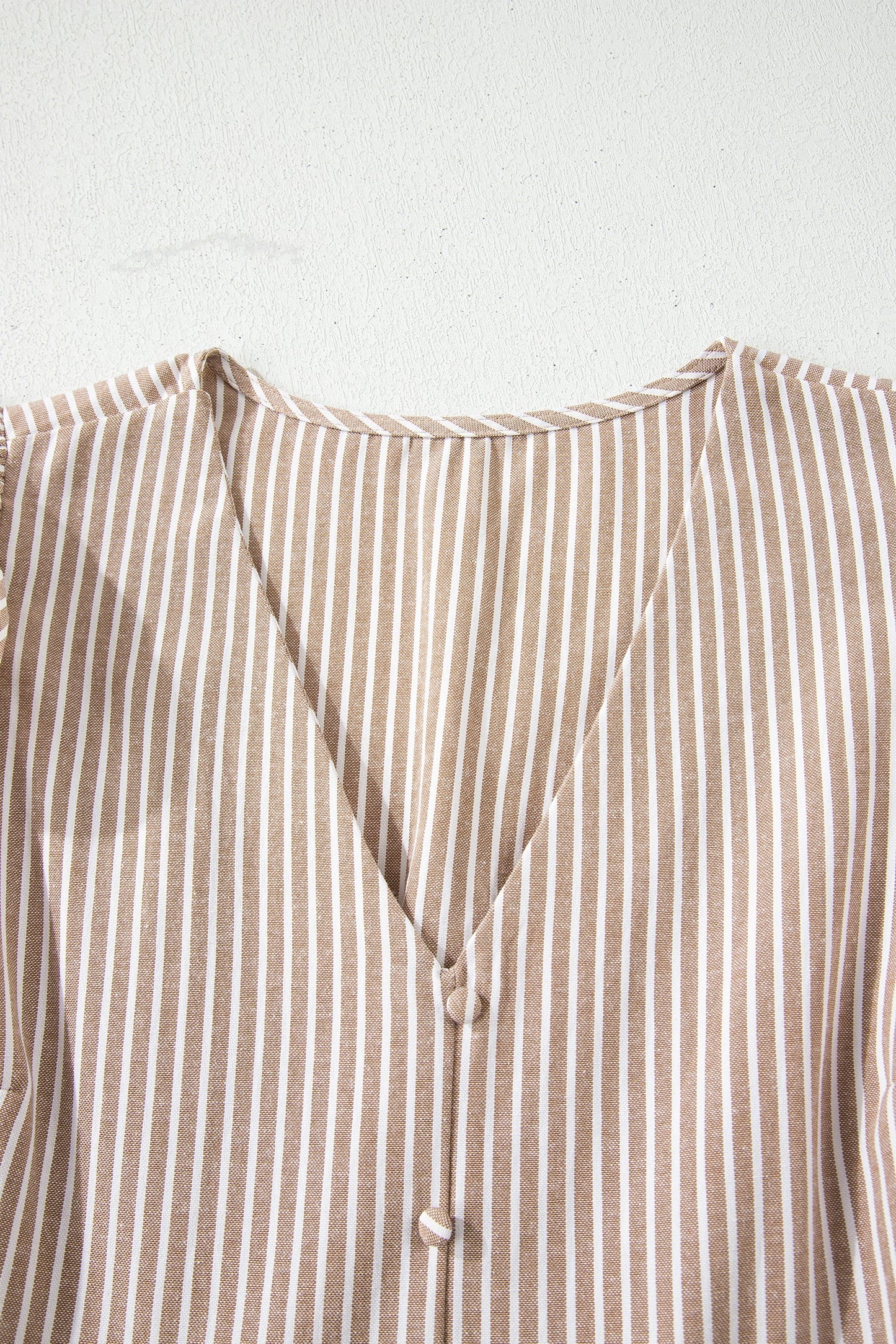 Buttoned V-Neck Maxi Dress